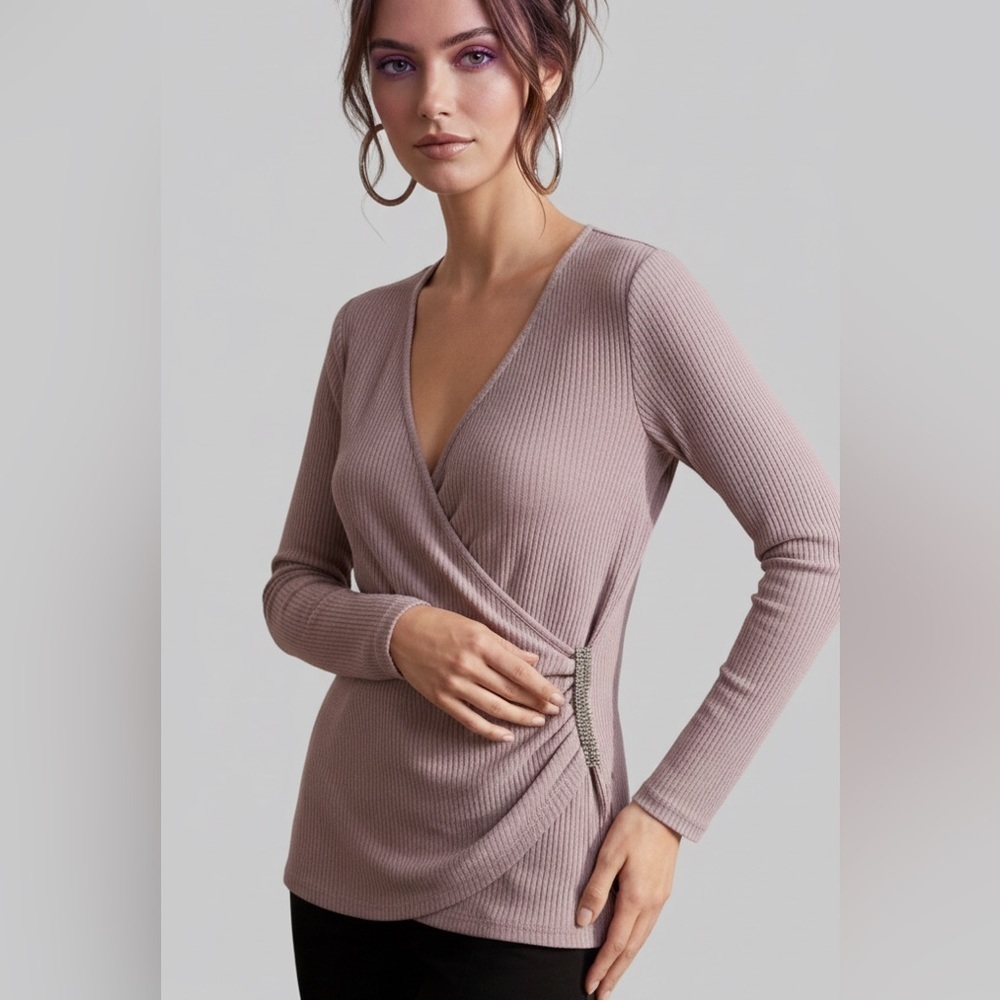 Juicy Couture Lavender Wrap Top Y2K style